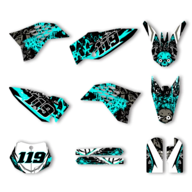 

Powerzone For KTM SX65 SX 65 2009-2015 Motorcycle Decals Stickers Kits Number Name Background Custom