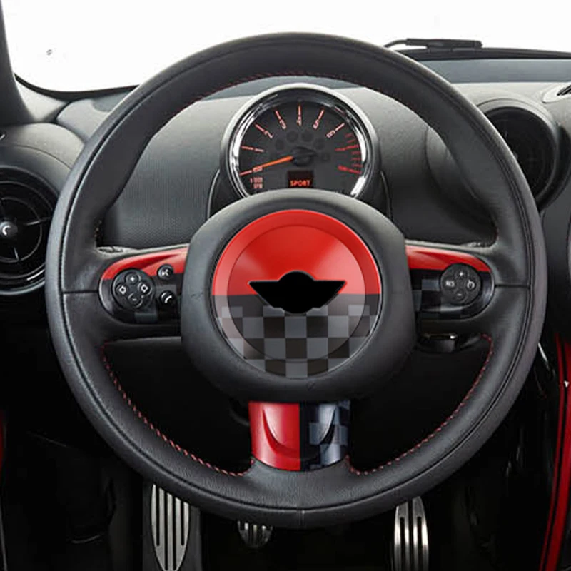 Car Steering Wheels Trim Cover Stickers For MINI Cooper R55 R56 Countryman R57 R58 R59 R60 Car Accessory Interior Decoration