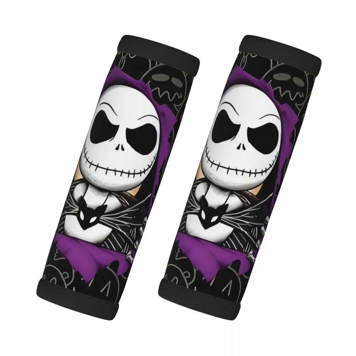 

Изготовленный на заказ Jack Skellington, 2 шт., ручка для багажа, мягкая ручка, чехол для ручки, удобный неопреновый чемодан, идентификатор для путешествий
