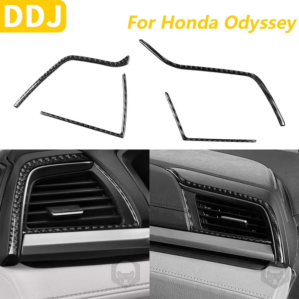 

Для Honda Odyssey 2018-2025 углеродное волокно, обе стороны, инструмент, вентиляционное отверстие, рамка, накладка, автомобильные аксессуары, внутренняя наклейка