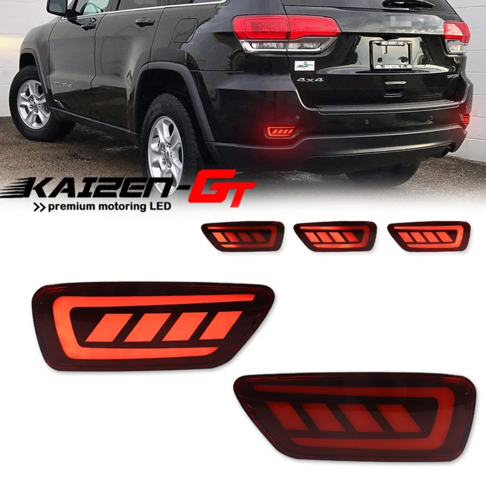 Red LED Rear Bumper Reflector Tail/Brake Lights Rear Fog Lights For Jeep WK2 Grand Cherokee Compass Patriot For Dodge Journey