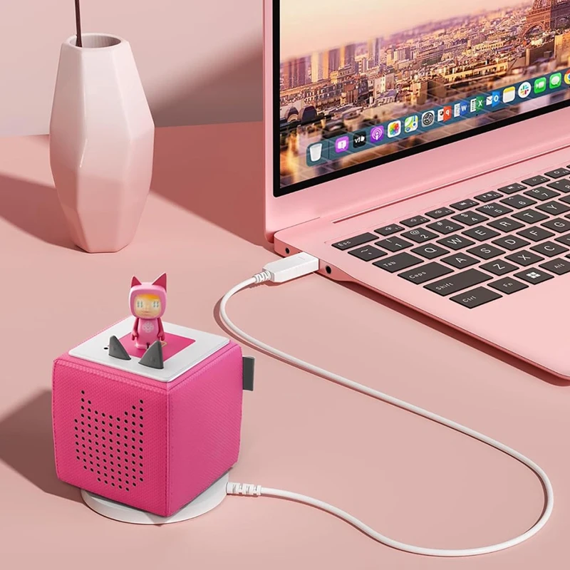 Сменный USB-кабель питания DT23 для аудиоплеера Toniebox, адаптер зарядной базовой станции 9В 1.6А для Toniebox, белый.