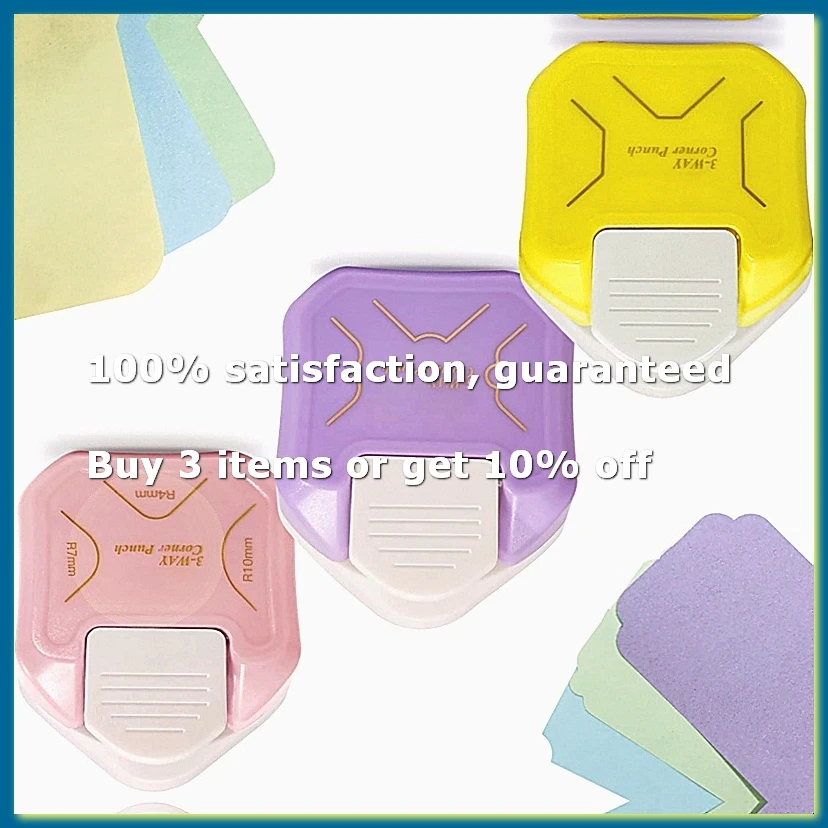 3 Pieces Corner Punch Cutter Pattern for DIY Scrapbooking Photocards Card Making