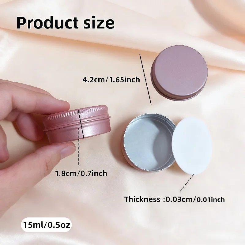 【شعار مخصص】50 قطعة مخصصة 15 جرام صندوق ألومنيوم صغير صندوق تخزين مستحضرات التجميل السفر العناية بالبشرة التعبئة والتغليف يمكن مواد التعبئة والتغليف الجمال #3