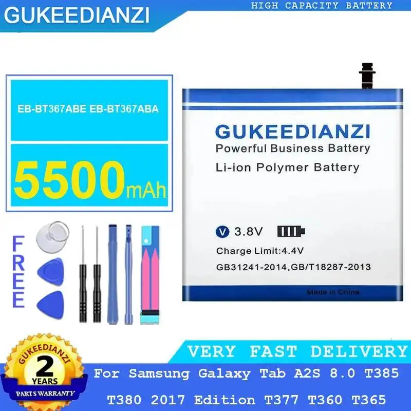 

Tablet Battery EB-BT367ABE EB-BT367ABA 5500Mah For Samsung Galaxy Tab A2S 8.0 T385 T380 2017 Edition T377 T360 T365