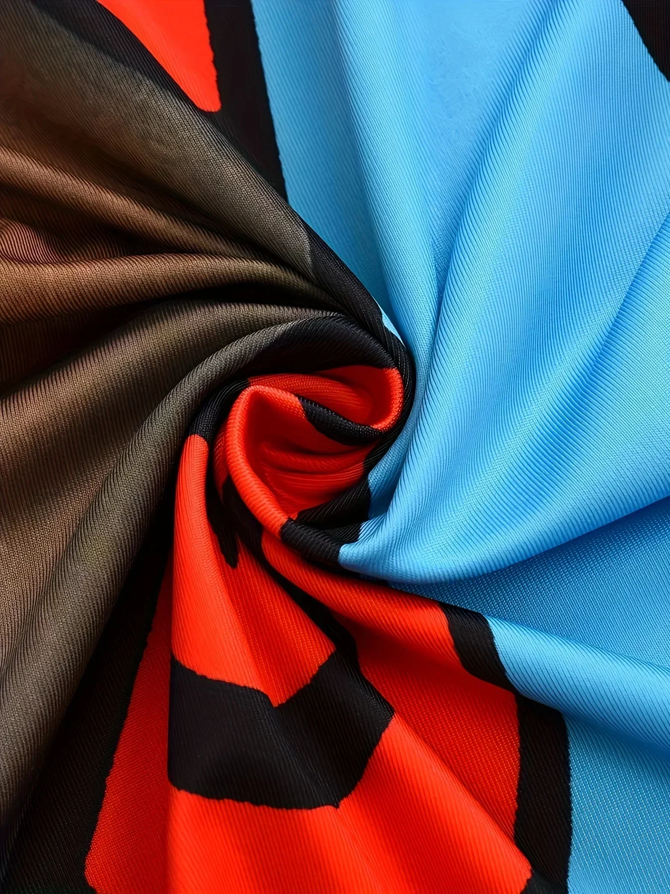 Moda damska plus size 1XL-8XL, bezrękawniki damskie z nadrukiem colorblock, codzienne letnie topy na ramiączkach z okrągłym dekoltem. — zdjęcie 4