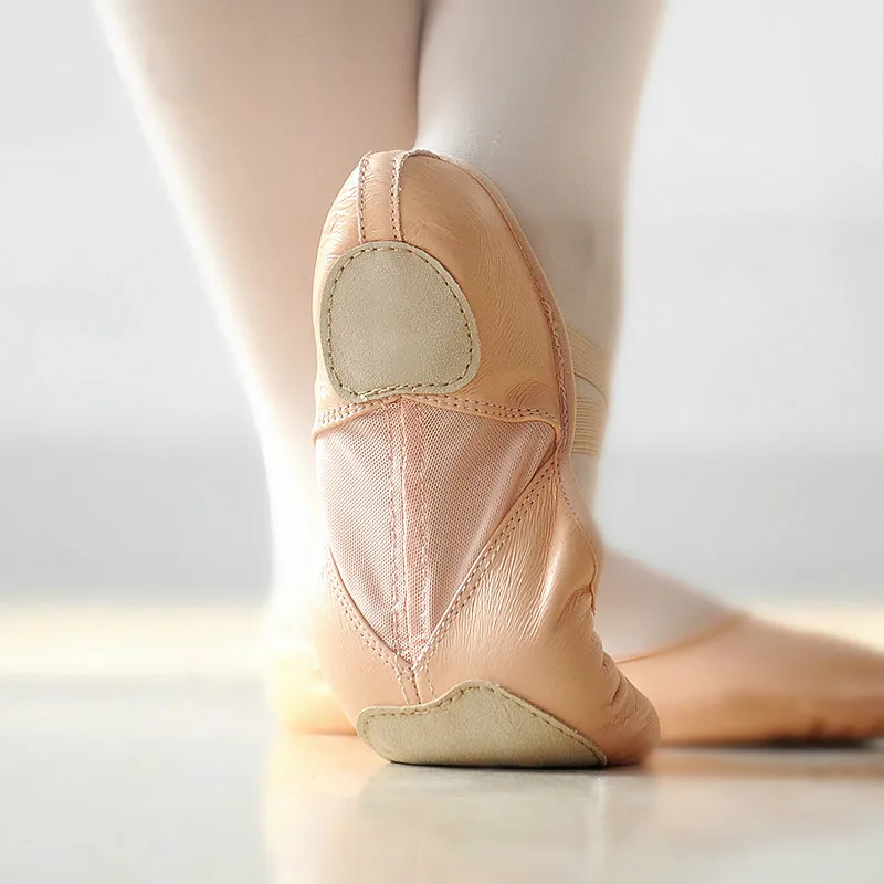 

Brand New Genuine Pig Leather Ballet Dance Shoes Professional Soft Girls Women Split Straight Breathable Sole Dancing Shoes