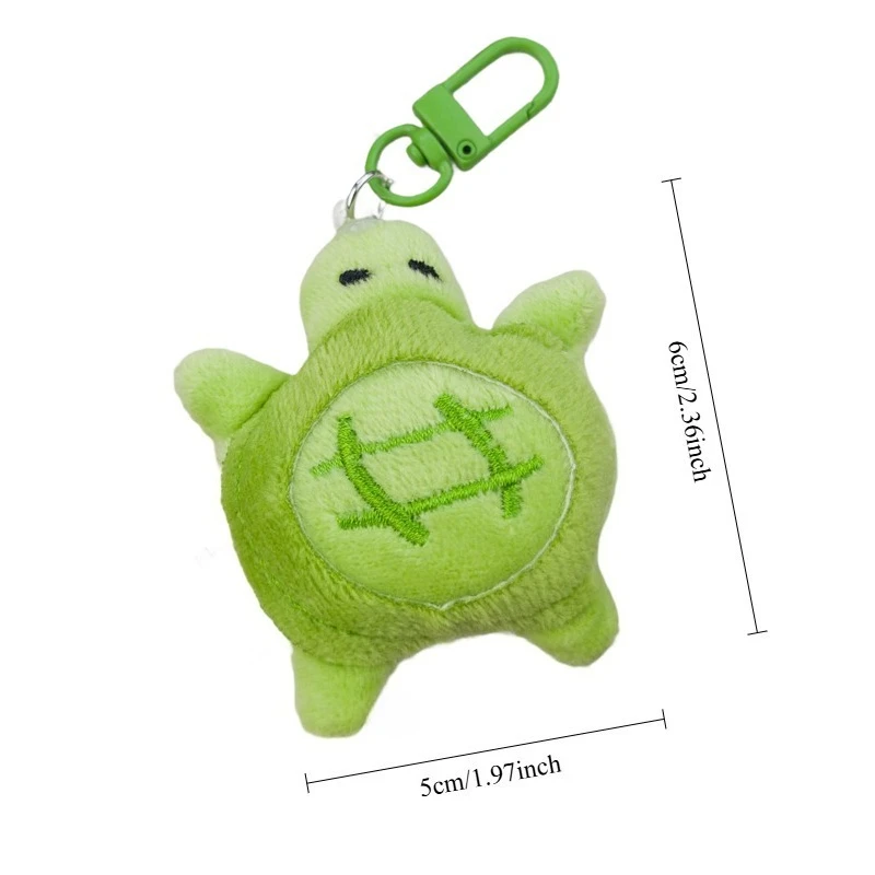 Chaveiro de pelúcia tartaruga criativa dos desenhos animados kawaii mini animal bolsa pingente bonito plushie boneca mochila decoração presentes de natal