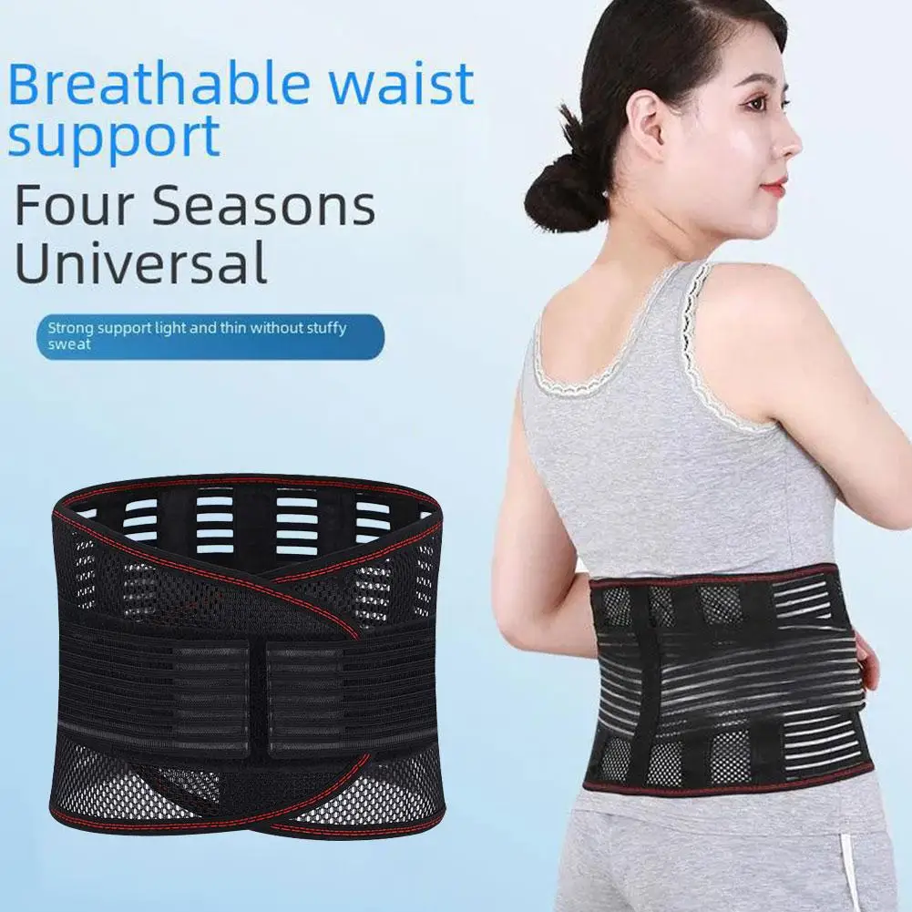 Lumbar Support Brace Pain Relief Breathable Back Support Belt Sciatica Herniated Disc Scoliosis Adjustable Back Brace Waist