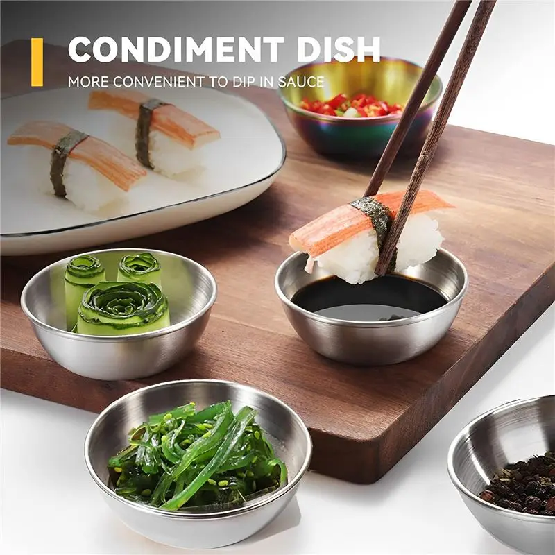 【Clearance Sale】Sauce Cups 4Pcs Sauce Bowls 130Ml /3.46Inch Dressing Container Small Bowls for Dipping,Seasoning Condiments
