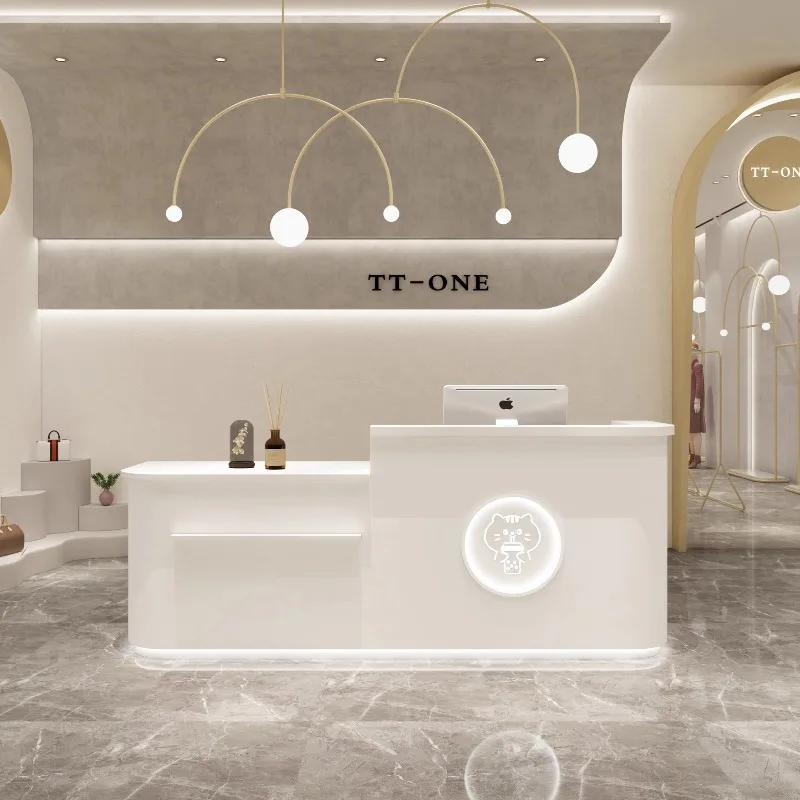 Beauty Salon Reception Desks Clothing Store Simple Creativity Reception Desks Office Furniture Sportello Di Ricevimento ZY40JDT