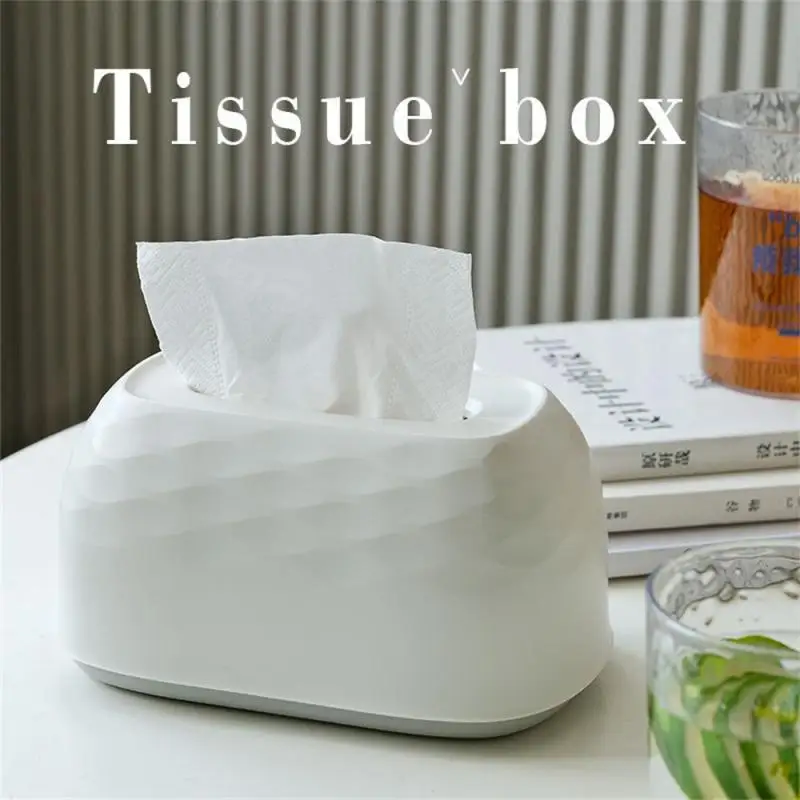 Simple Light Luxury Water Corrugated Spring Lifting Tissue Box Multifunctional Desktop Wall Hanging Dual-purpose Paper Box Spot