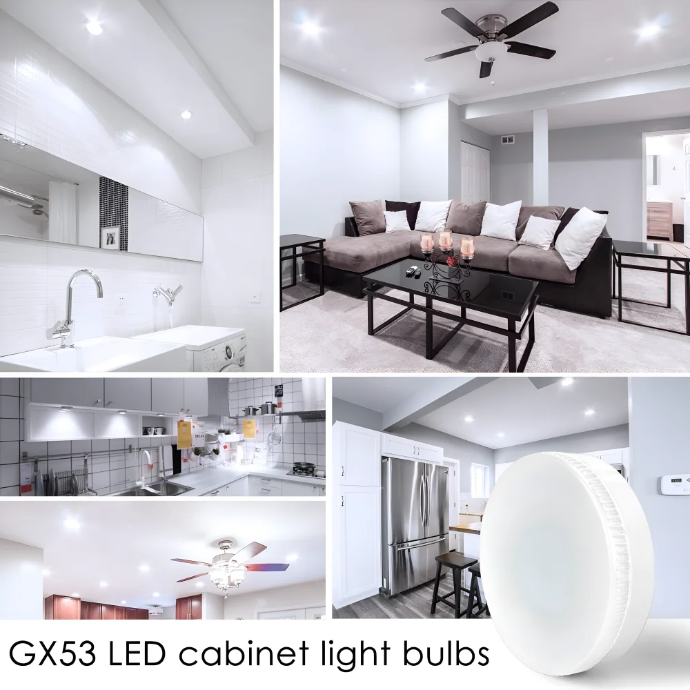 Lâmpada LED Gx53 para luzes sob o armário, luz de armário, holofote branco quente frio, 5W, 7W, 9W, 12W, 15W, 18W, CA 85-265V