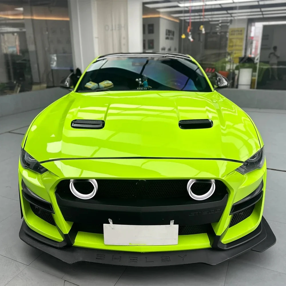 1.52*18m PET Super Gloss Apple Green Car Wrap Vinyl Film For Car Body Color Changing PVC Decoration Styling Sticker