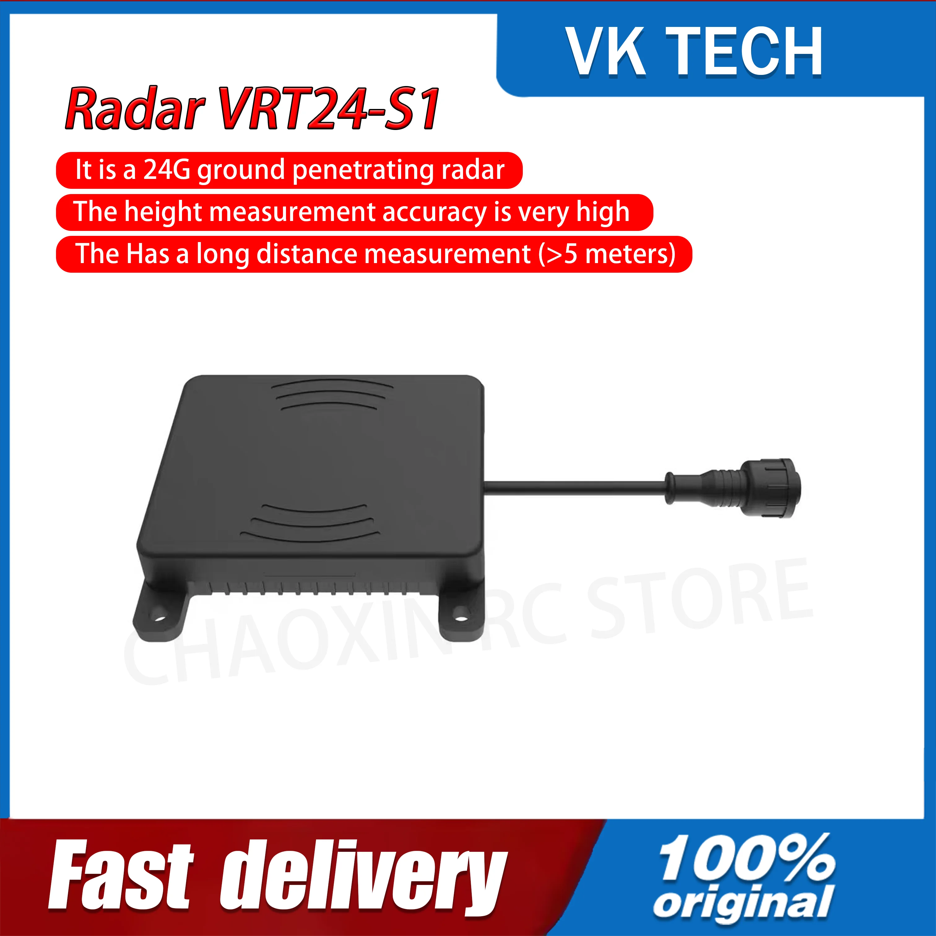 Hot VK VRT24-S1 Imitation Ground Radar V7 V9 V10 Accurate Height Measurement Working Voltage 12V IP67 for Agricultural RC Drone