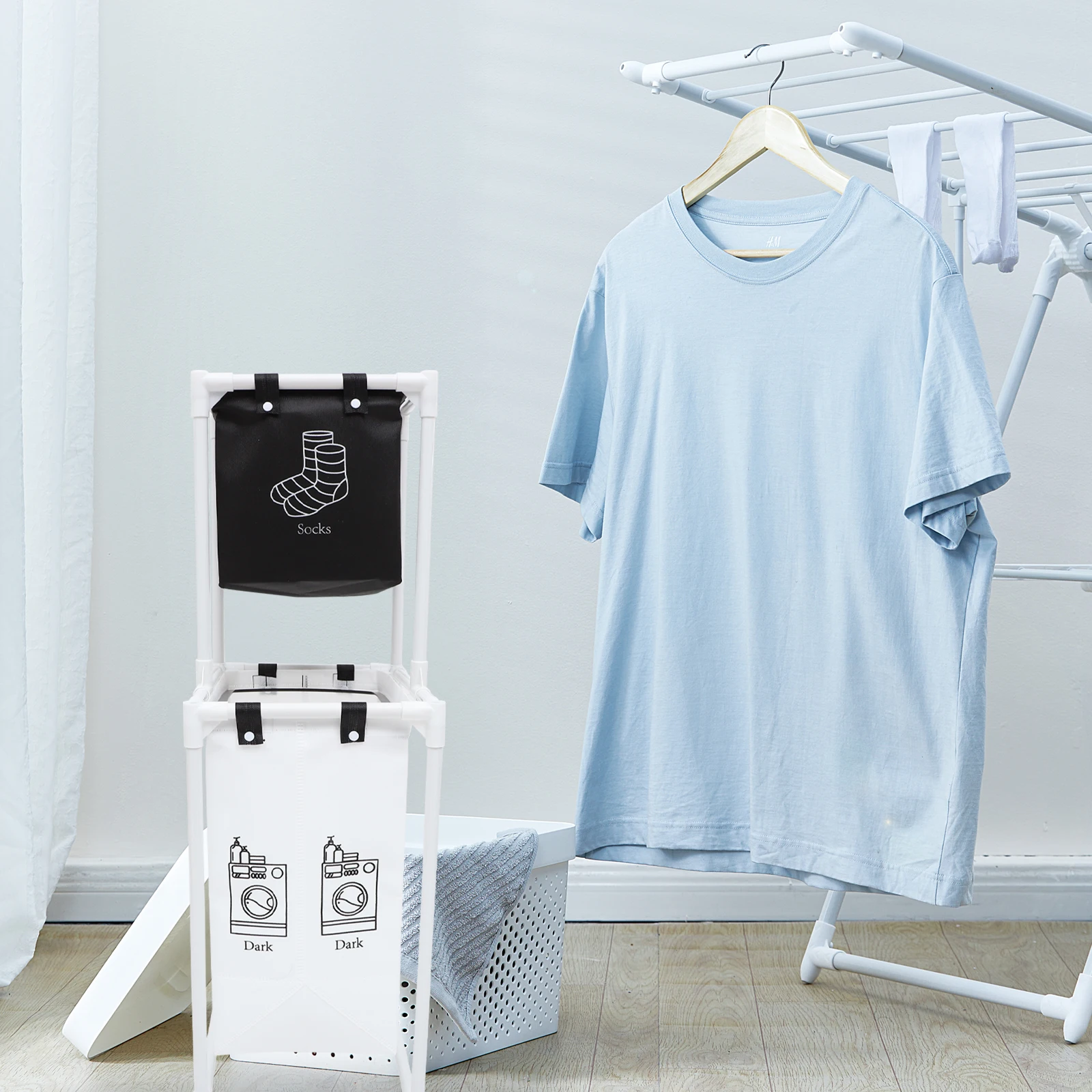 

Removable Stand Large-Capacity Dirty Clothes Basket Laundry Organizer Practical Home Essential Laundry Hamper with Stand