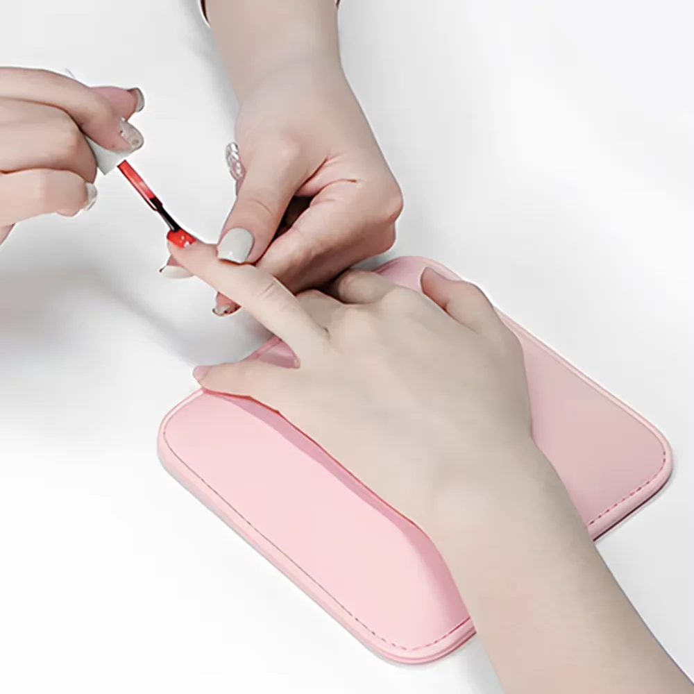 Round Microfiber Leather Elbow Rest Pad Professional Non-Slip Nail Technician Hand Rest Pillow for nail Salon Manicure Elbow Pad view 2