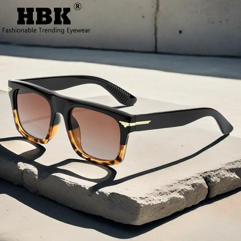 

HBK Модные винтажные мужские солнцезащитные очки с индивидуальным квадратным дизайном, повседневные праздничные солнцезащитные очки унисекс для вечеринок, идеальный выбор подарка