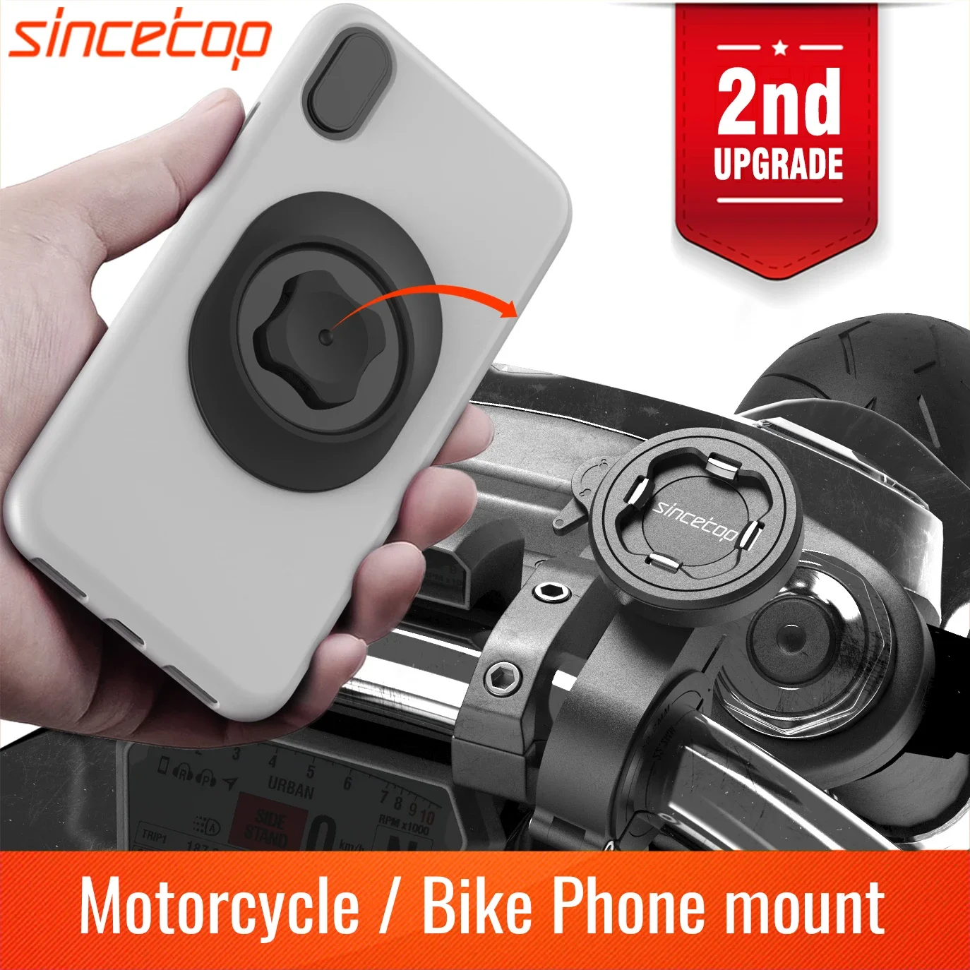 Universal Motorcycle Bike Mobile Phone Holder Bicycle Moto Aluminum Quick Mount Stand Mountain Bike Handlebar Bracket upgrade