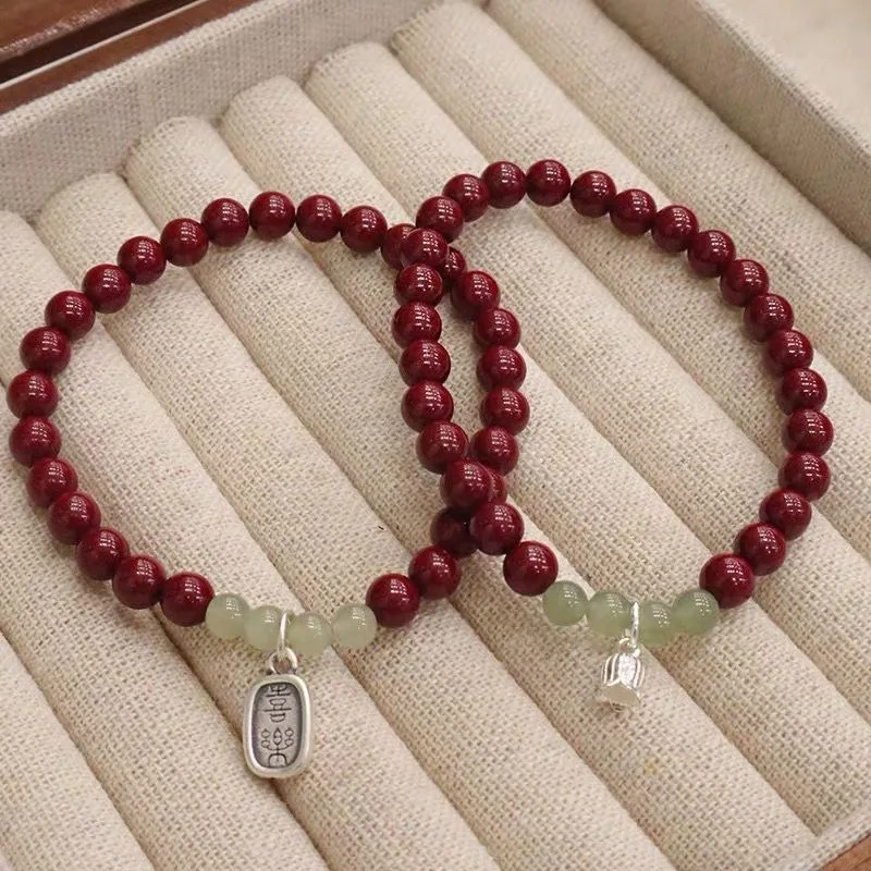 Natural mineral peace, joy, and charm high-content fortune bracelet women in purple gold