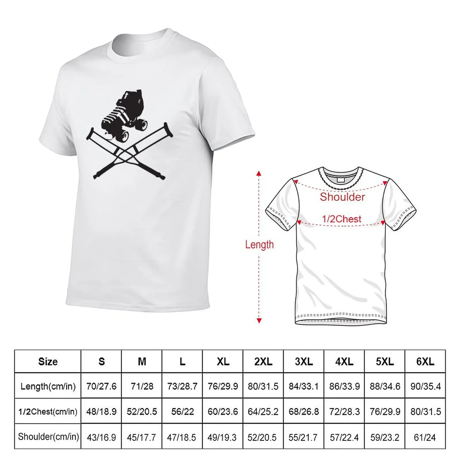 Roller Derby Crutches T-Shirt vintage graphic tee vintage t shirts blacks clothes mens t shirt graphic