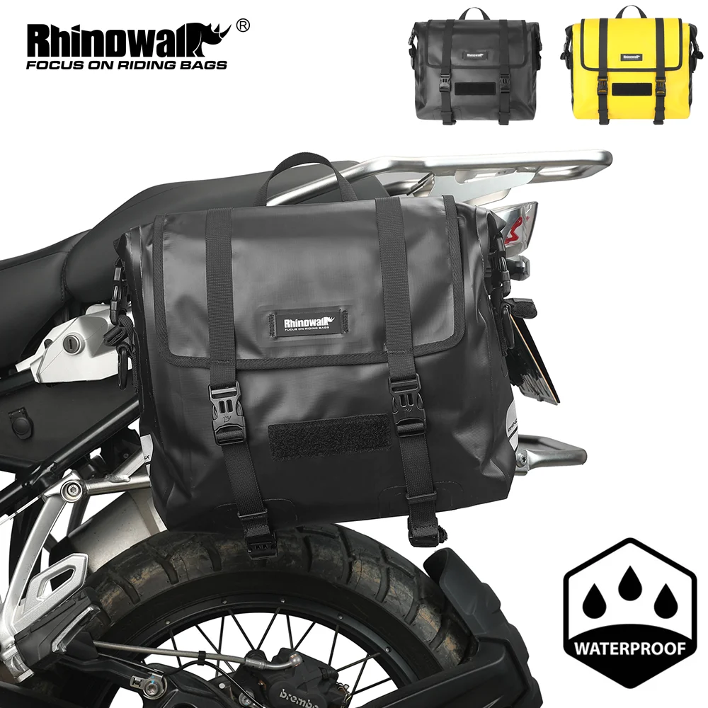 

Rhinowalk Motorcycle Saddle Bag Waterproof 15L Motor Quick Release Rack Side Bag Laptop Storage Bag Fit For Most Motors 1 Piece