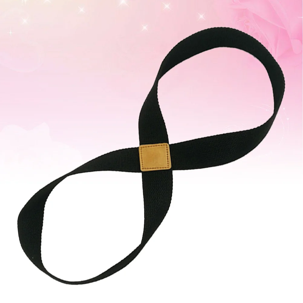 

Yoga Stretch Band Black Exercise Resistance Strap For Flexibility Training, Gym Fitness Stretching Belt For Leg Waist Hamstring