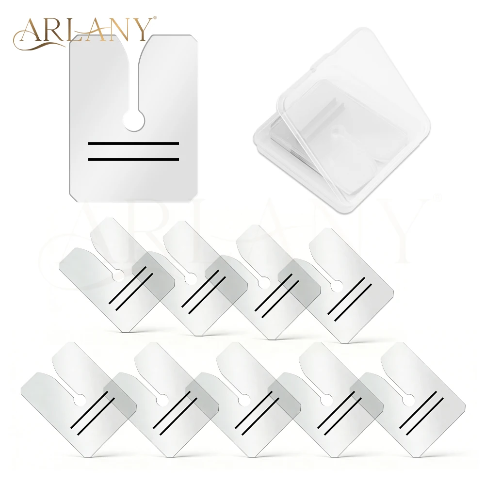 

ARLANY 10Pcs/Box Acrylic Hair Extension Heat Shield Guards K Tip Hair Tools Keratin Hot Fusion Protective Plates Storage Case