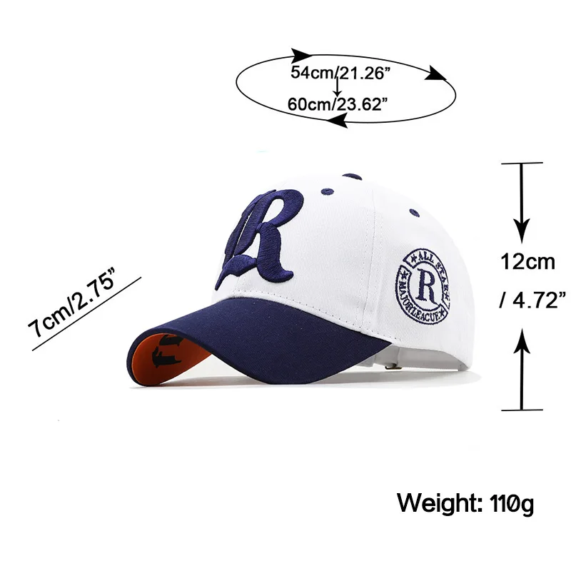 New Unisex 3D Letter Embroidered Baseball Hat Snapback Fashion Casual Couple Sunshade Hat Dropshipping Cap for Men