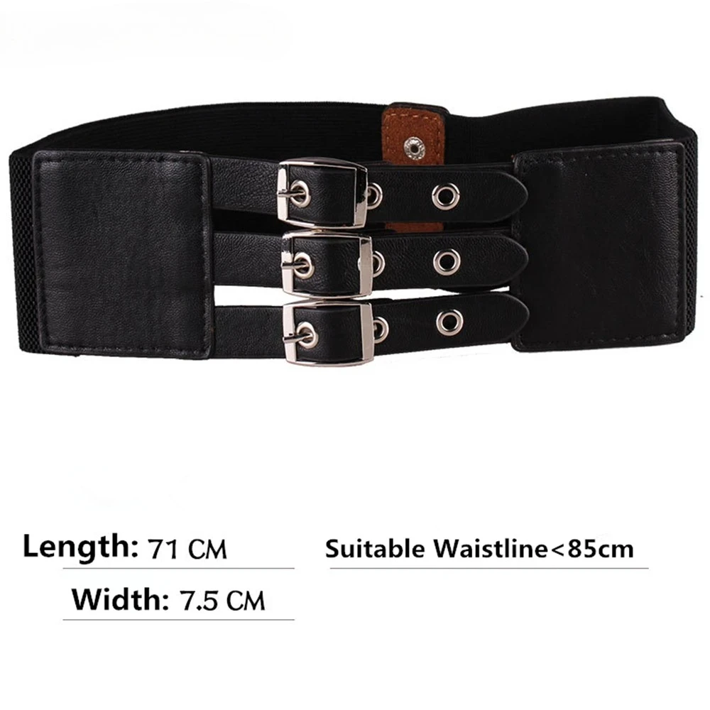 

Black Wide Belt Women Elastic Corset Women Belt Punk Stretch Female Belts Cummerbunds for Dresses Ladies Accessories New Design