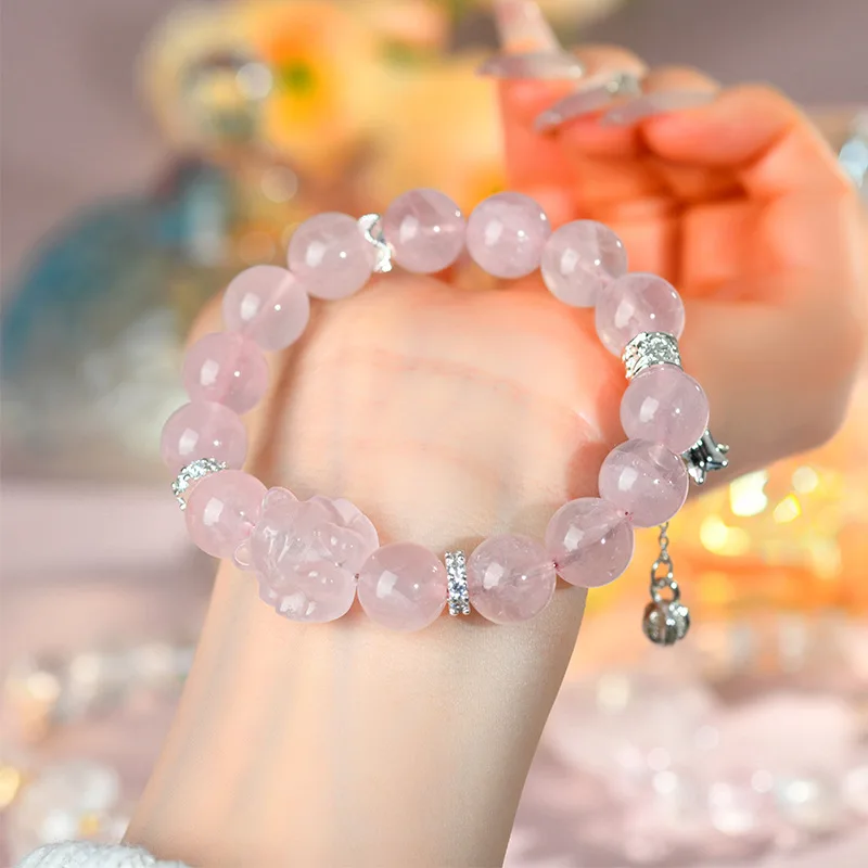 

Natural Madagascar Pink Nine-Tailed Fashion Women'S Bracelet