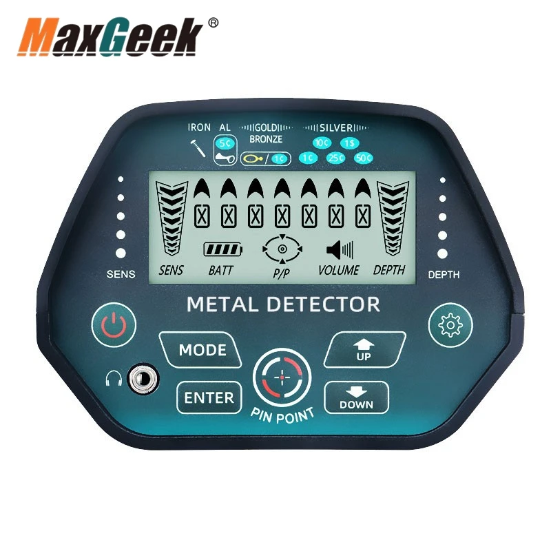 Maxgeek GT3028 Underground Metal Detector Gold Finder Gold Detector with 10 Inch Waterproof Search Coil