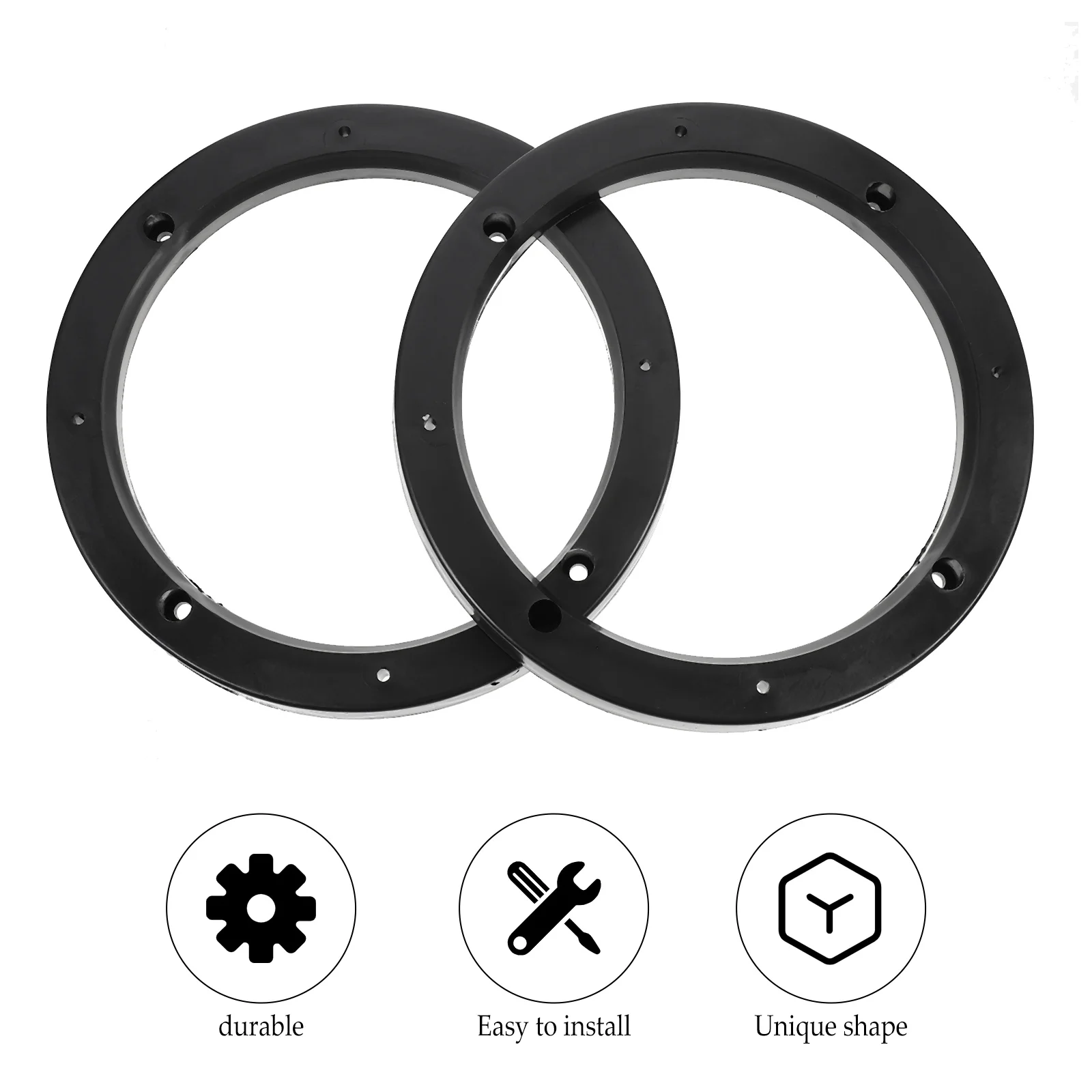 2 Pairs Plastic Horn Gasket Replacement Speakers Auto Washer Rings Bracket Car Spacer Vehicles Adapter Mounting Abs Audio