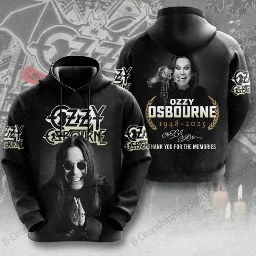 خمر Ozzy Osbourne الفرقة ثلاثية الأبعاد طباعة هوديي الرجال النساء موضة عادية هوديس البلوز روك تنفس رياضية ملابس للرجال