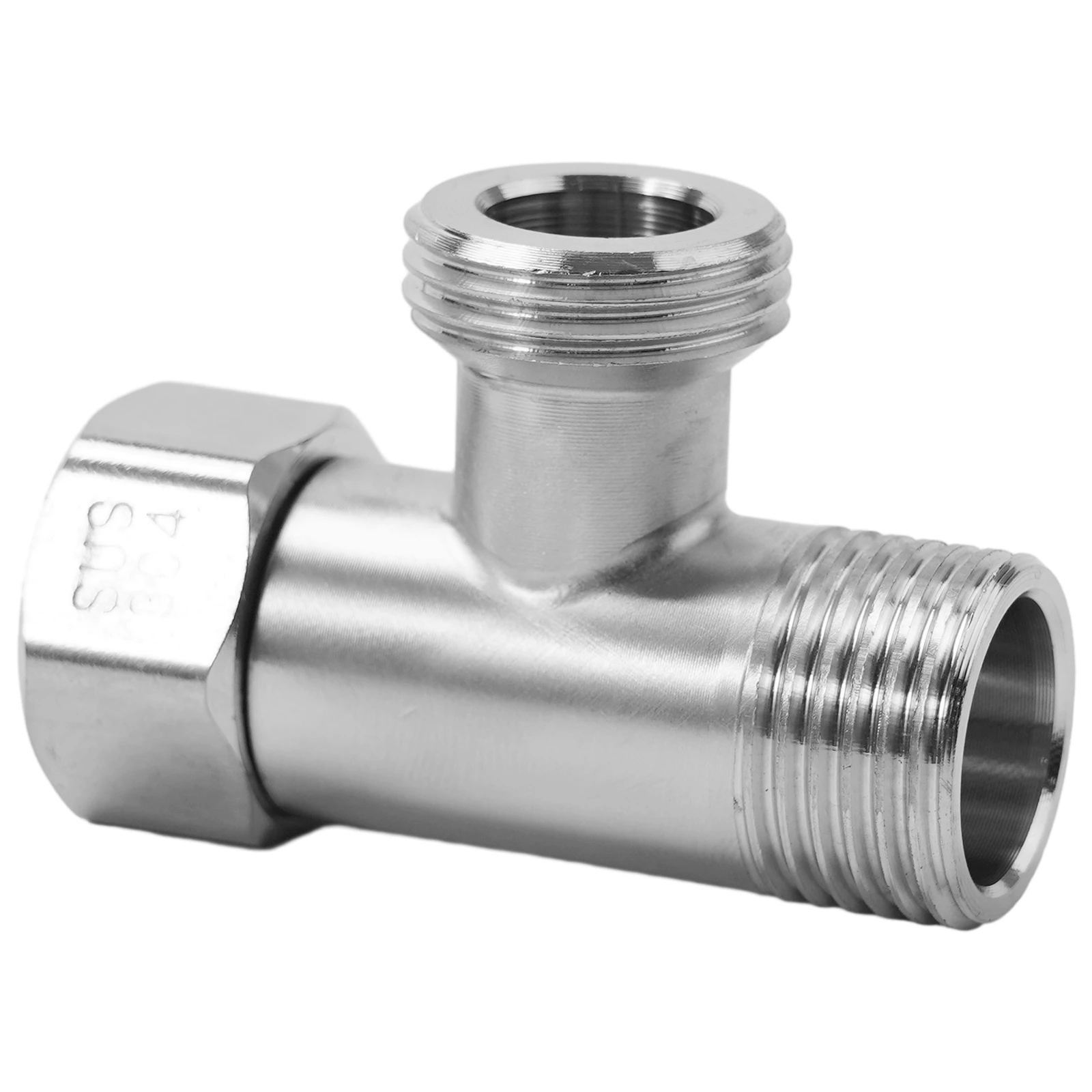 

High Quality G1/2 Female Thread T Valve Adapter for Bidet Sprayer Tank Connection 304 Stainless Steel Material