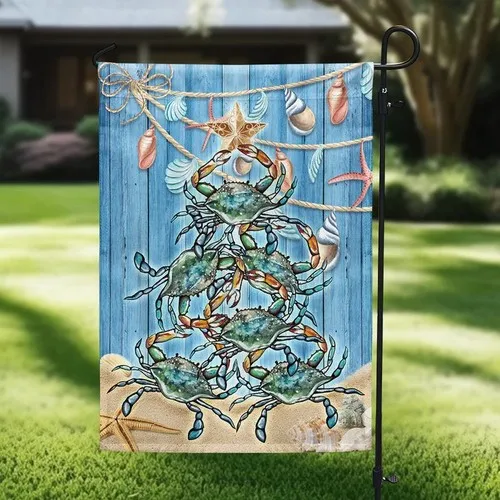 Blue Crab Christmas Flag Graden Flag XXH LLP LLX uui