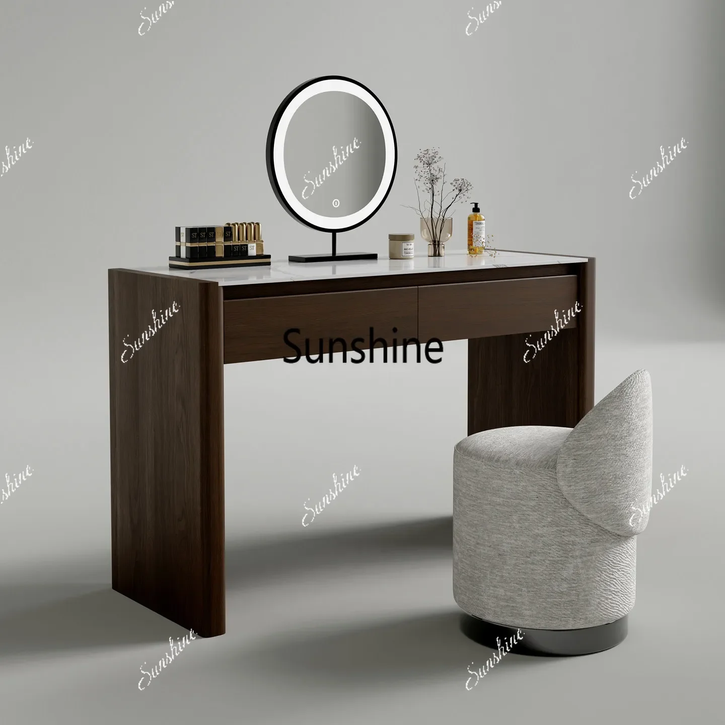 Home bedroom makeup table high-end fashion solid wood makeup tableT*