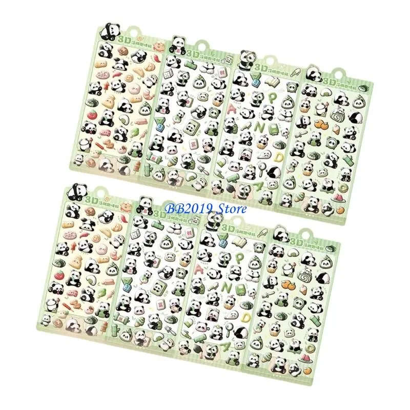 Q0KB 8조각 만화 동물 테마 스티커 Scrapbooking 데칼 스티커 수하물