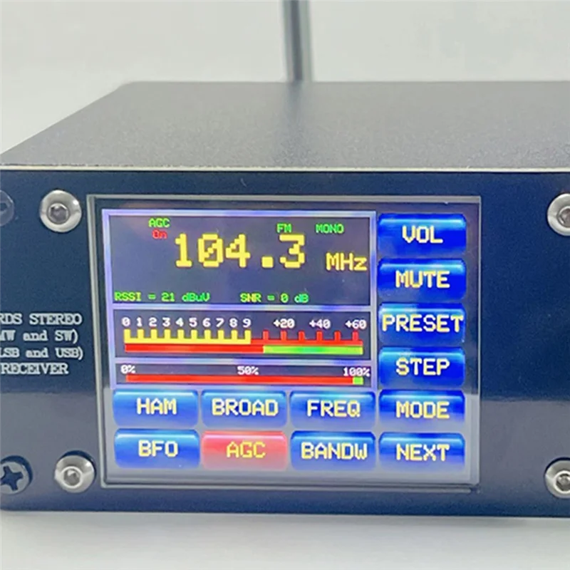 SI4732 استقبال راديو كامل الموجة FM LW MW SW SSB دعم البث البحث 2.4 بوصة شاشة لمس استقبال