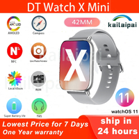 42mm DT Watch X10 Mini Smart Watch AMOLED BT Call Compass Album TWS NFC ChatGPT Game Smart Gesture Smartwatch For Android ios
