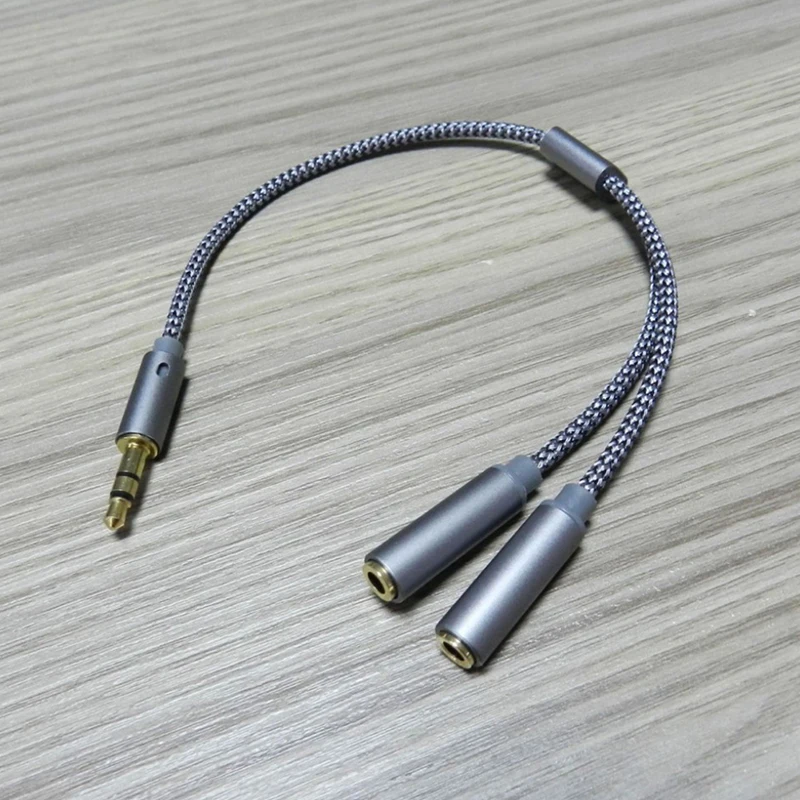 1pc 3.5mm Headset Adapter Headphone Mic Y Splitter Cable 3.5mm AUX Stereo Audio Male to 2 Female Separate Audio Microphone Plugs