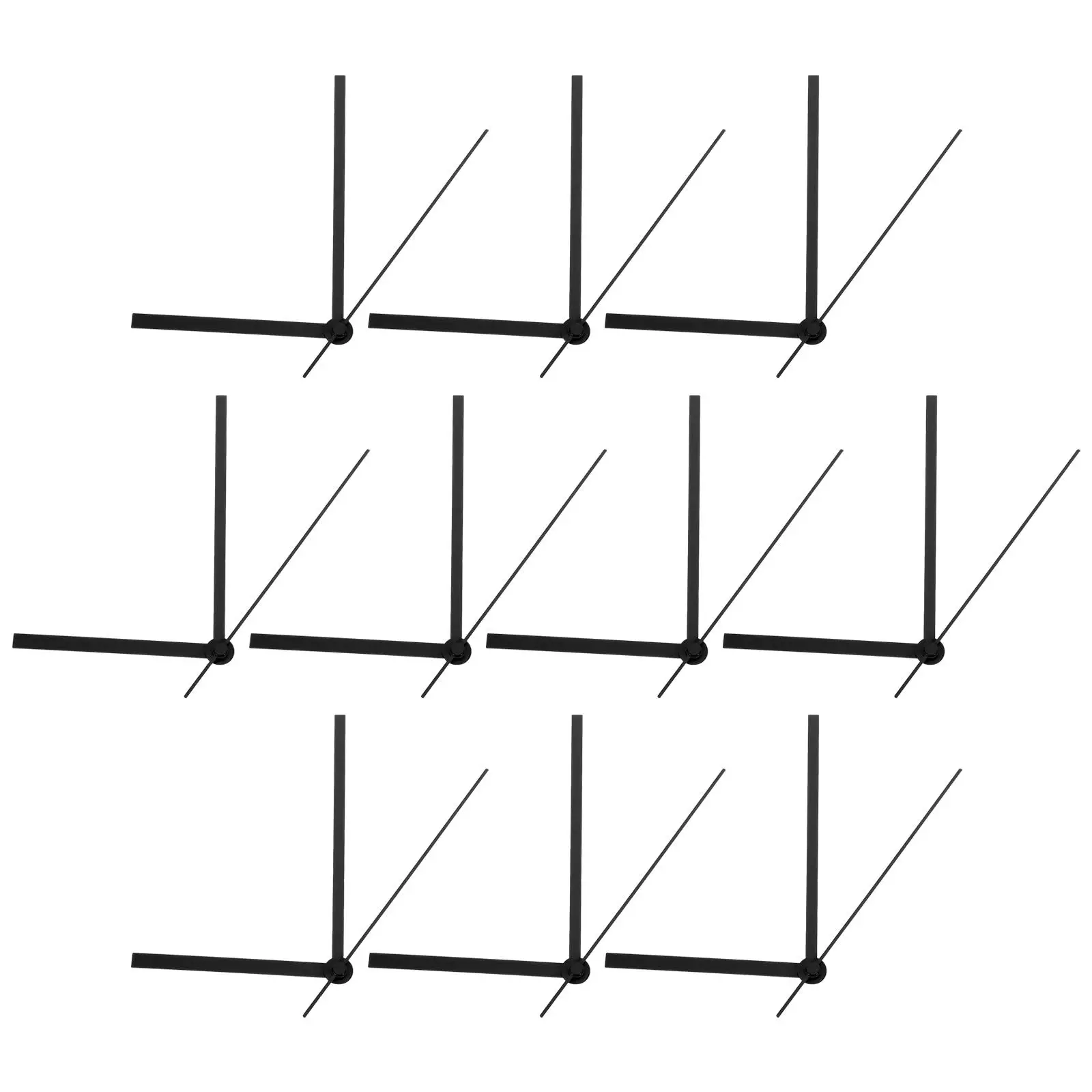 

10 Sets Clock Hands Replacement Kit Diy Wall Clock Accessories Metal Pointer Set For Repair Large Hands Only Long Watch Hands