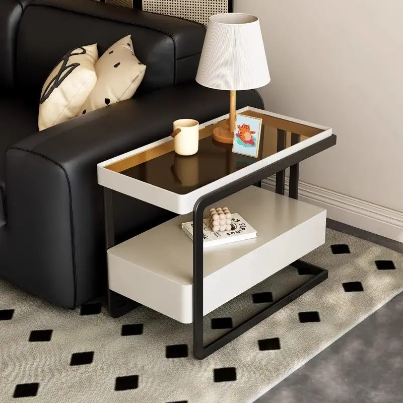 High-End Elegant Bedside Table Luxury Home Furnishings New Creative Design Solid Wood Minimalist Modern Bedroom 2 Living Room