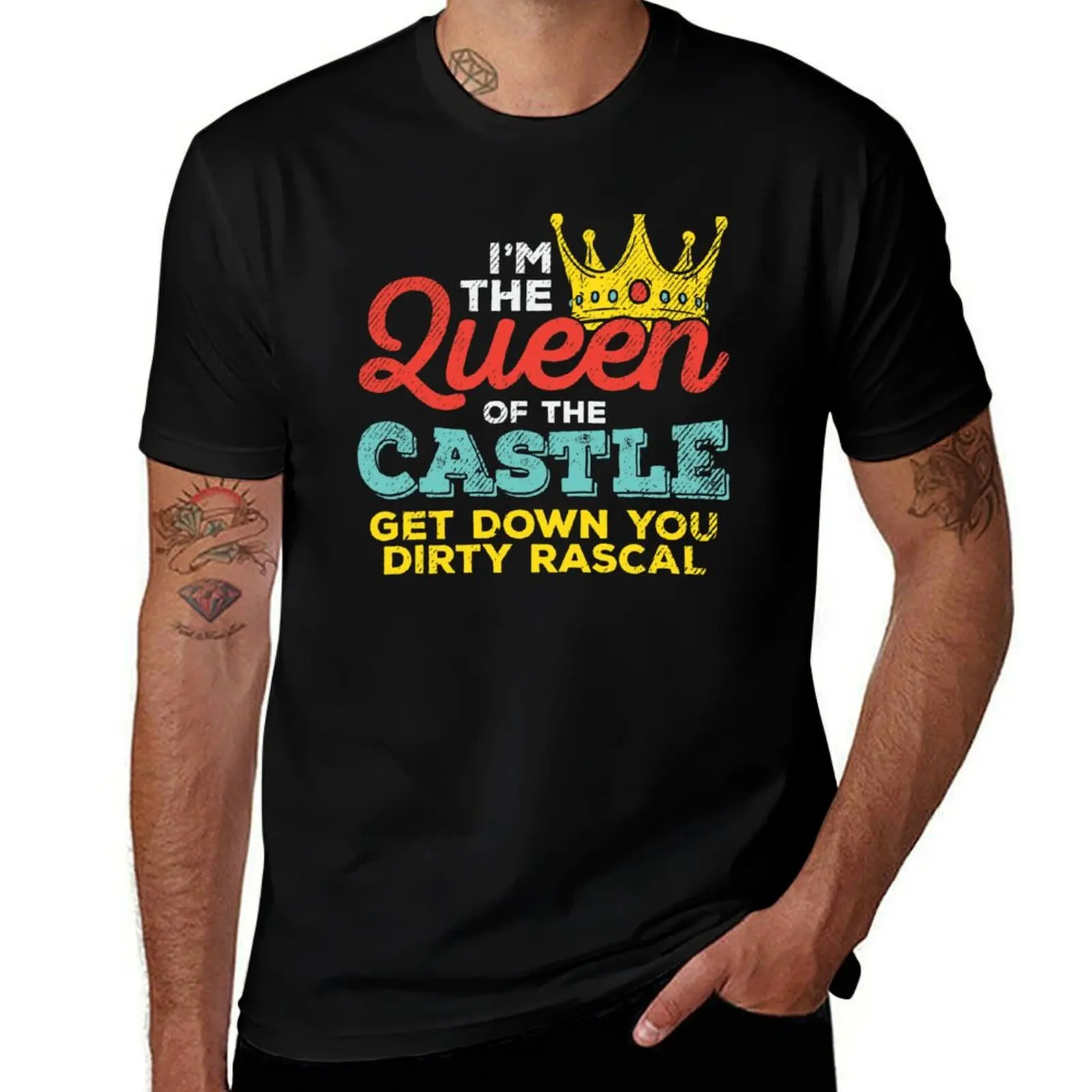 

Queen Of The Castle Musical Lover Theater Quotes Six Wives T-Shirt anime clothes tees plus size tops mens graphic t-shirts