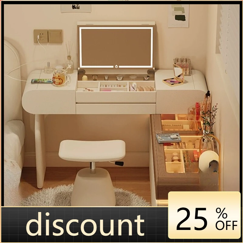 

LH small apartment rotating dresser computer table master bedroom right angle telescopic mirror storage integrated