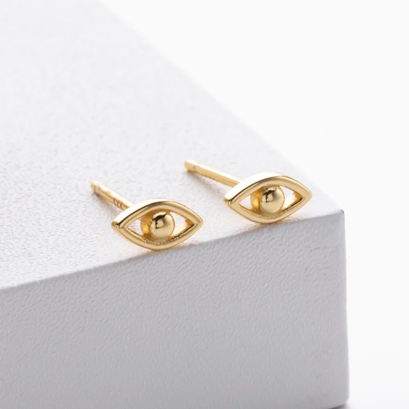 【Mirrordust】Modne, Wykwintne i Proste Kolczyki z Srebra Próby s925 z Motywem Oczu, Uniwersalne, Świeże i Unikalne Dodatki Modowe