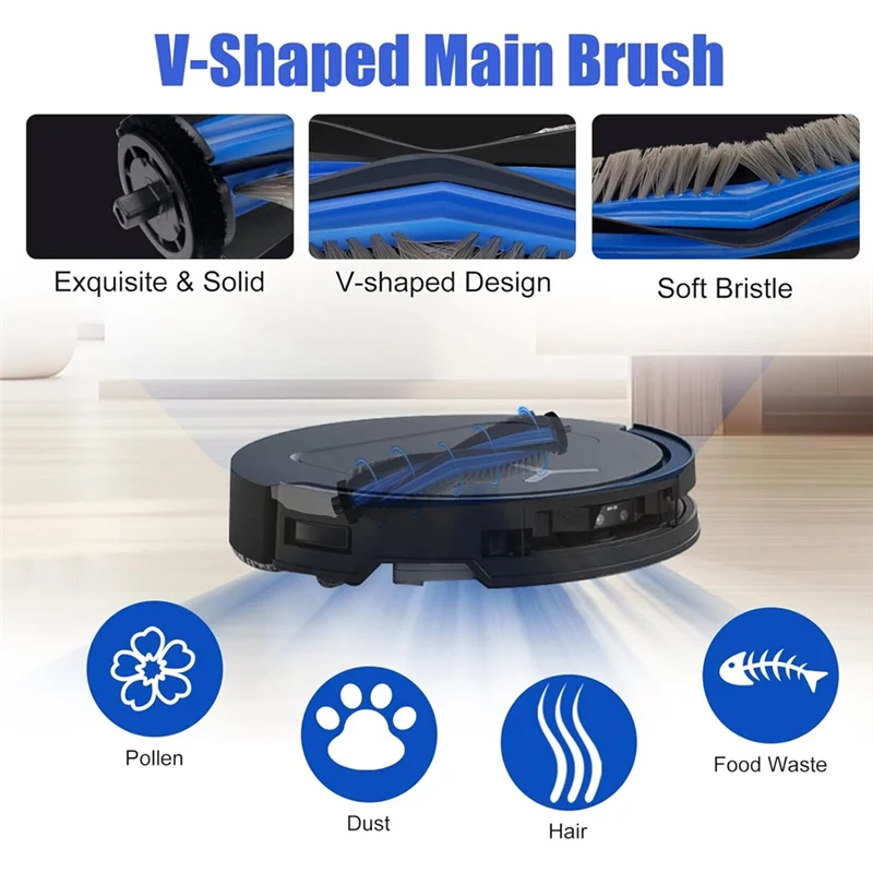 【قسيمة!】22 قطعة لـ Ecovacs Deebot T50 Max/T50 Omni/T50 Pro Omni/T50 Max Pro Omni ملحقات مكنسة كهربائية مرشح فرشاة جانبية رئيسية ممسحة D