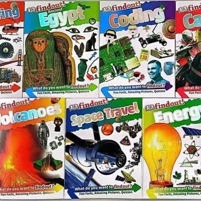 

14 Books English DK Findout Small Science Museum Discovery Encyclopedia Vikings Universe Castles Animals Energy Kids ReadingBook