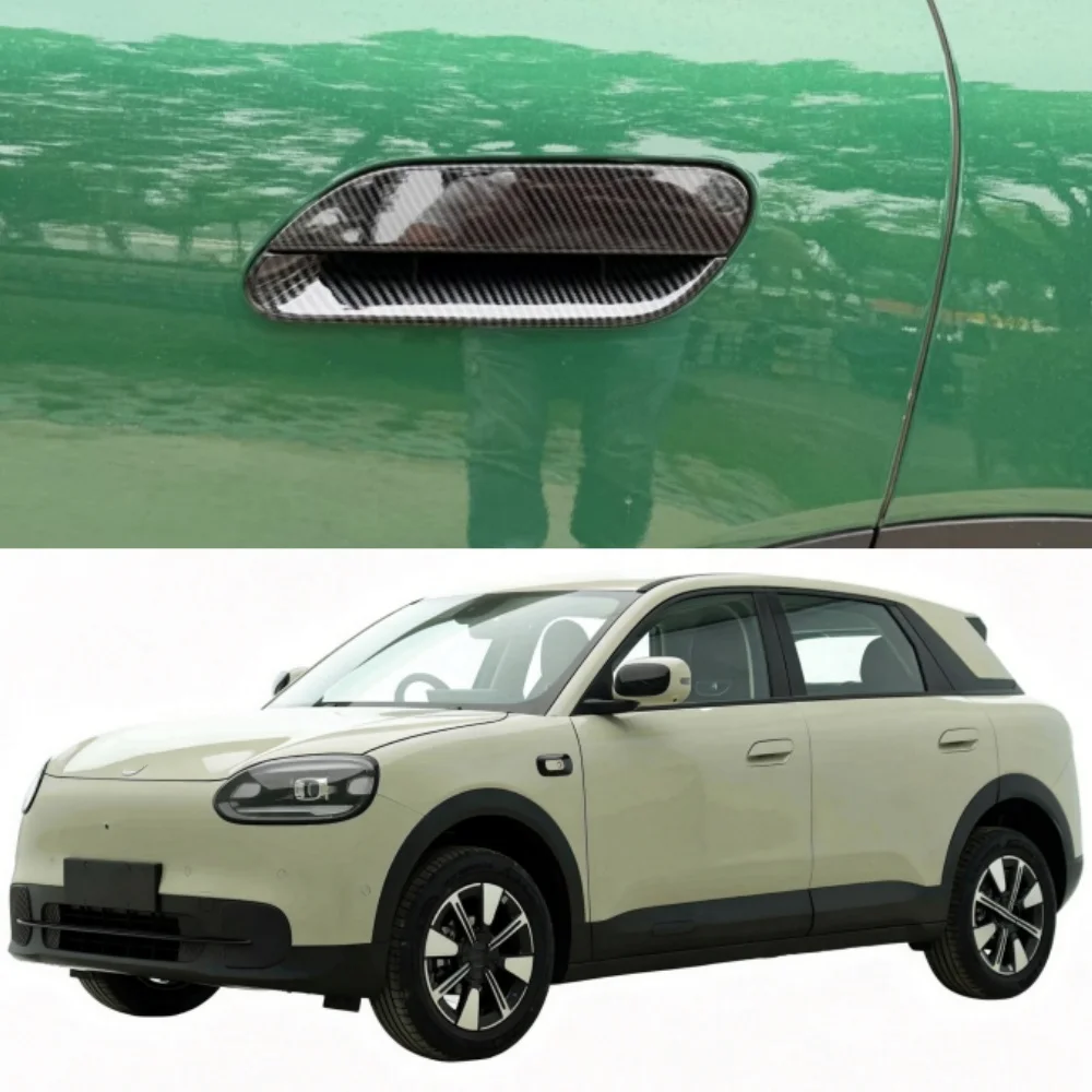 For Chery Q 2026 2027 ABS Carbon Car Door Handle Bowl Cover Trim Protectors Sticker Styling Accessories