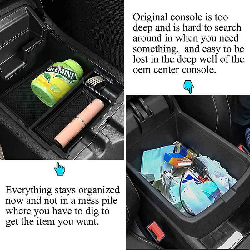 Center Console Organizer Tray for Subaru Crosstrek 2018-2024 and Impreza 2017 2018 2019 2020 2021 2022 2023 Armrest Accessories